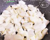 白菜の芯活用、フライパン焼き蒸し鍋作り方1写真