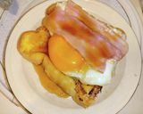 ベーコンエッグonフレンチトースト作り方7写真