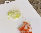 【楽めし】中華風カニカマたまご丼作り方1写真