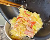 【楽めし】中華風カニカマたまご丼作り方4写真