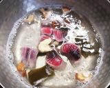 まぐろのあらと小松菜のかんたん味噌汁作り方4写真