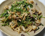 豆苗とエリンギと油揚げの炒め物作り方7写真