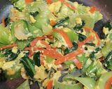 チンゲン菜の卵炒め作り方7写真