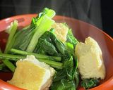 カブの葉と小松菜の厚揚げ煮びたし作り方4写真