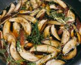 大葉香るナスとサバ缶のつけ汁作り方8写真