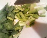 にんにくの葉と豚肉炒め作り方1写真