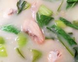 鮭と青梗菜のクリーム煮！お醤油で和風味作り方6写真