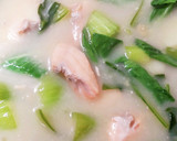 鮭と青梗菜のクリーム煮！お醤油で和風味作り方6写真