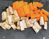 10分放置！ゴボウと人参の蒸し煮作り方1写真
