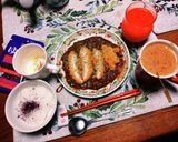 簡単にも！ヘルシーにも！カツカレーの定食作り方1写真