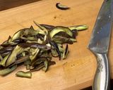 蒸し鶏と蒸しなすの和え物作り方7写真