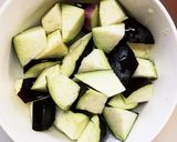 茄子椎茸きな粉ごま味噌生姜味八宝回鍋肉風作り方5写真