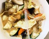 茄子椎茸きな粉ごま味噌生姜味八宝回鍋肉風作り方14写真