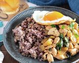 材料3つ☆大葉香る和風ガパオライス。作り方6写真