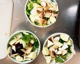 根菜茄子白菜ウスター梅ごま味温野菜サラダ作り方10写真