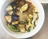 根菜茄子白菜ウスター梅ごま味温野菜サラダ作り方18写真