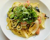 超簡単大葉と塩昆布パスタ作り方3写真