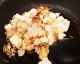 木綿豆腐とエノキダケのすき煮丼作り方5写真