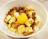 木綿豆腐とエノキダケのすき煮丼作り方7写真