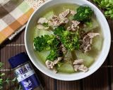 新玉ねぎと豚肉とブロッコリーのスープ作り方6写真