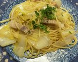 パンチェッタと白菜のコンソメパスタ作り方10写真