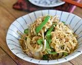 まるで焼きそば！切り干し大根のソース炒め作り方8写真