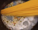 縮まない。ワンパン・牡蠣のパスタ作り方10写真