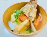 鮭のオハウ(三平汁) 味付け塩のみ♪作り方1写真
