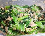 レンジで簡単♪小松菜のからし味噌和え作り方3写真