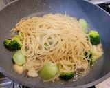 ブロッコリーのペペロンチーノ風簡単パスタ作り方5写真