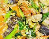青菜とｷｸﾗｹﾞの中華炒め作り方4写真