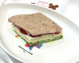 卵なし 一歳誕生日＆初節句ひし餅風ケーキ作り方7写真