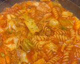ロールキャベツをイメージしたスープパスタ作り方7写真