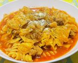 ロールキャベツをイメージしたスープパスタ作り方8写真