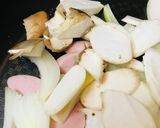 魚肉ソーセージで作る★ナポリタン風パスタ作り方1写真