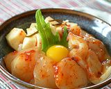ホタテとタコ、角切り長芋の海鮮キムチ丼♪作り方6写真