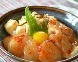 ホタテとタコ、角切り長芋の海鮮キムチ丼♪作り方6写真