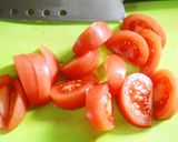 華やか♪スナップエンドウとトマトのサラダ作り方4写真