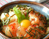 ホタテとタコ、角切り長芋の海鮮キムチ丼♪作り方7写真