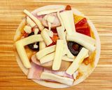 調理実習　餃子の皮ピザ作り作り方4写真