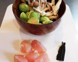 ささみと芽キャベツの具だくさん味噌汁作り方1写真