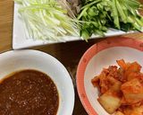 パパ茹で豚のサンチュ巻き作り方5写真