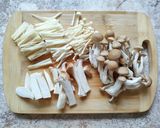 きのことベーコンのわさび醤油パスタ作り方2写真
