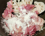 鶏肉と厚揚げ&蓮根の濃厚ガーリック☆弁当作り方1写真