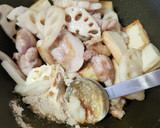 鶏肉と厚揚げ&蓮根の濃厚ガーリック☆弁当作り方3写真
