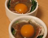 アスパラ菜で巣ごもりたまご作り方3写真
