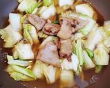 お店の味！豚バラ白菜あんかけ焼きそば作り方6写真
