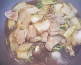 お店の味！豚バラ白菜あんかけ焼きそば作り方7写真