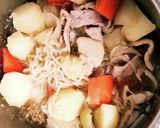 肉じゃがに里芋入れました作り方4写真