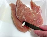 楽々♪簡単♪鶏ささみの筋取り作り方2写真